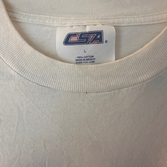 White Short Sleeve Tees with Bold Graphics - Picture 3 of 4